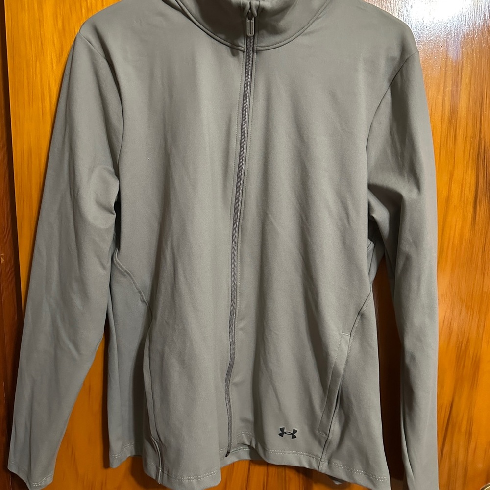 NWOT Under Armour Taupe Full-Zip Jacket